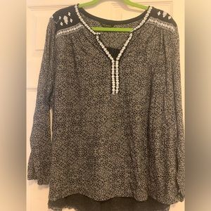 Lucky brand cotton long sleeve top